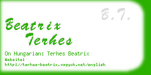 beatrix terhes business card